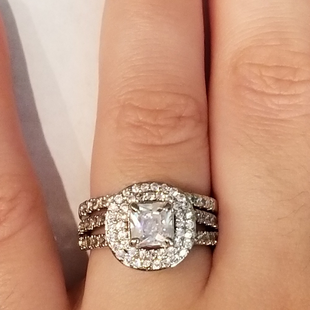 Sterling silver band weeding ring